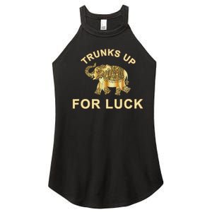 Elephant Spirit Animal Totem Trunks Up For Good Luck Lucky Women's Perfect Tri Rocker Tank