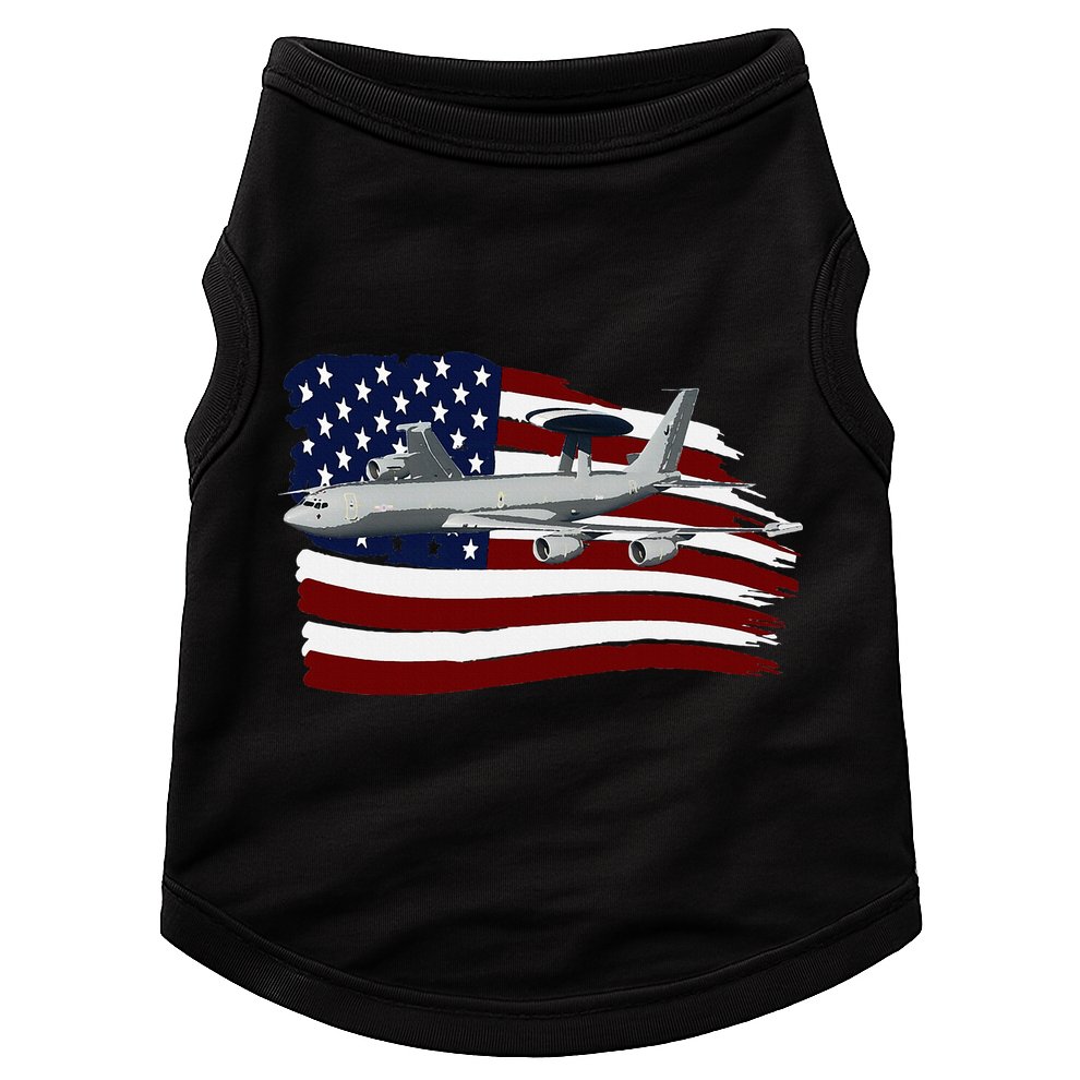 E3 Sentry Awacs Plane Us Flag Usa Doggie Tank