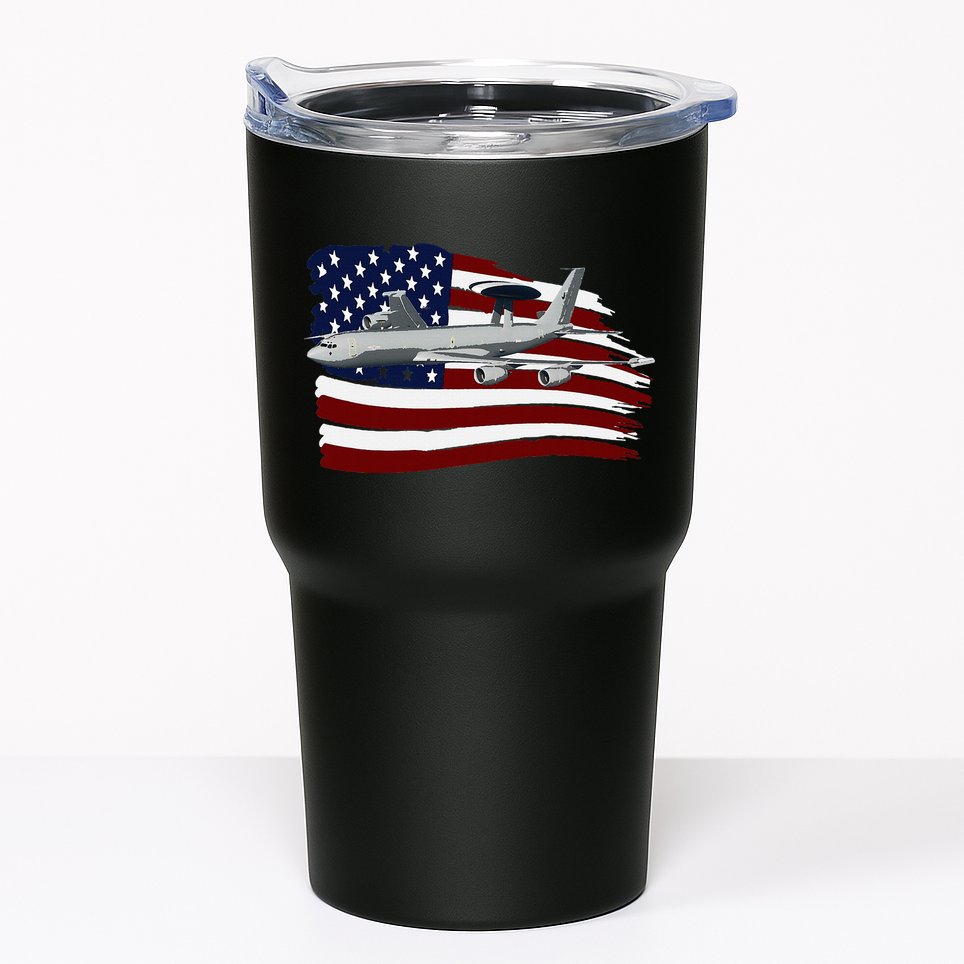 E3 Sentry Awacs Plane Us Flag Usa Tumbler