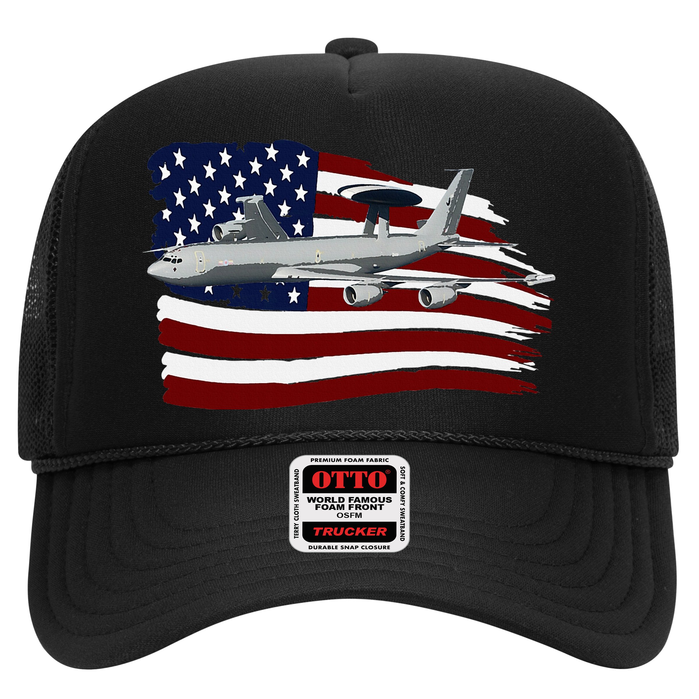 E3 Sentry Awacs Plane Us Flag Usa Hat