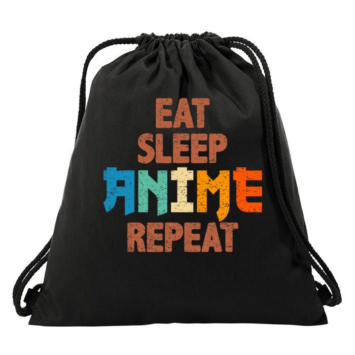 Eat Sleep Anime Repeat Anime Japanese Drawstring Bag