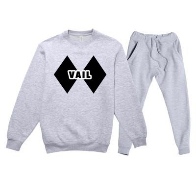 Extreme Ski At Vail Premium Crewneck Sweatsuit Set