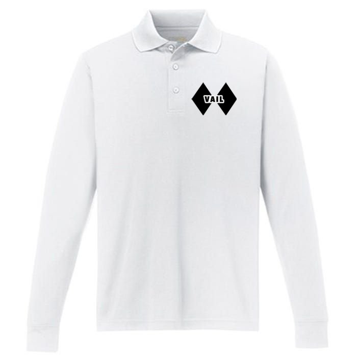 Extreme Ski At Vail Performance Long Sleeve Polo