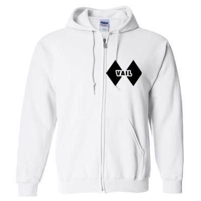 Extreme Ski At Vail Full Zip Hoodie