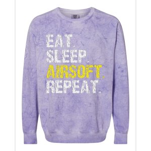 Eat Sleep Airsoft Repeat Air Soft Cool Colorblast Crewneck Sweatshirt