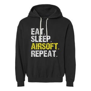 Eat Sleep Airsoft Repeat Air Soft Cool Garment-Dyed Fleece Hoodie