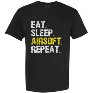 Eat Sleep Airsoft Repeat Air Soft Cool Garment-Dyed Heavyweight T-Shirt