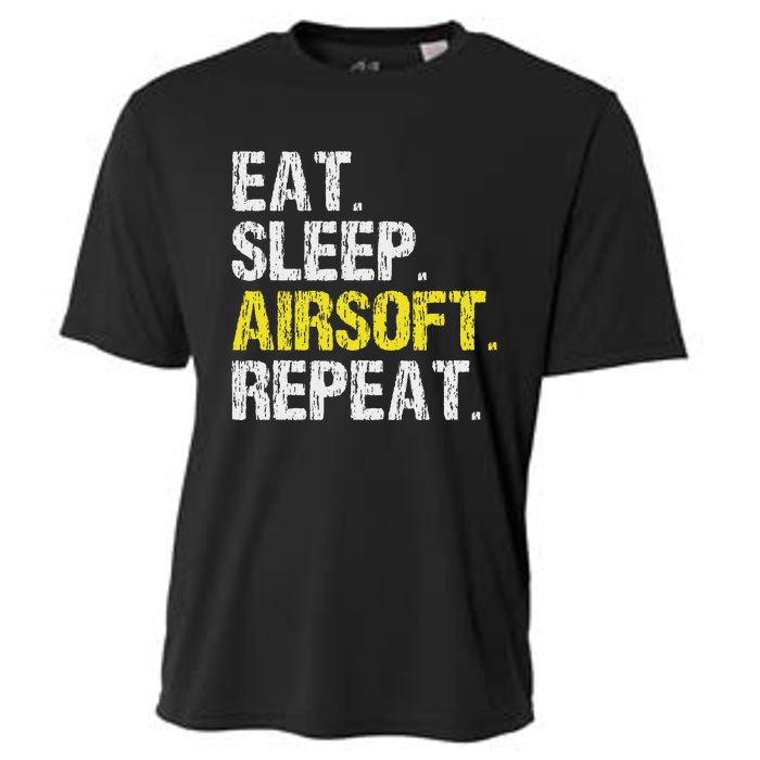 Eat Sleep Airsoft Repeat Air Soft Cool Cooling Performance Crew T-Shirt