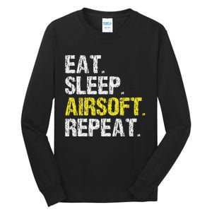 Eat Sleep Airsoft Repeat Air Soft Cool Tall Long Sleeve T-Shirt