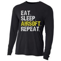 Eat Sleep Airsoft Repeat Air Soft Cool Cooling Performance Long Sleeve Crew