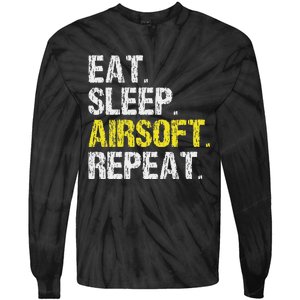 Eat Sleep Airsoft Repeat Air Soft Cool Tie-Dye Long Sleeve Shirt