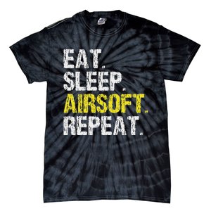 Eat Sleep Airsoft Repeat Air Soft Cool Tie-Dye T-Shirt