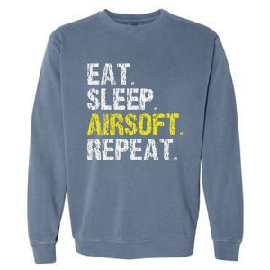 Eat Sleep Airsoft Repeat Air Soft Cool Garment-Dyed Sweatshirt