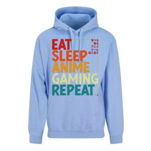 Eat Sleep Anime Gaming Repeat Otaku Gamer Japanese Anime  Unisex Surf Hoodie