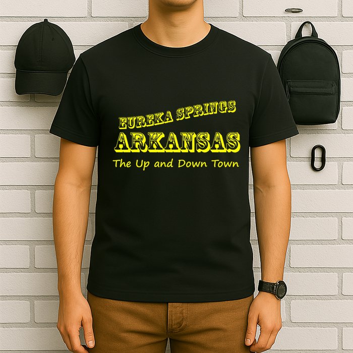 Eureka Springs Arkansas Up And Down Town Souvenir T-Shirt