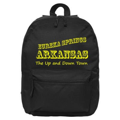 Eureka Springs Arkansas Up And Down Town Souvenir 16 in Basic Backpack
