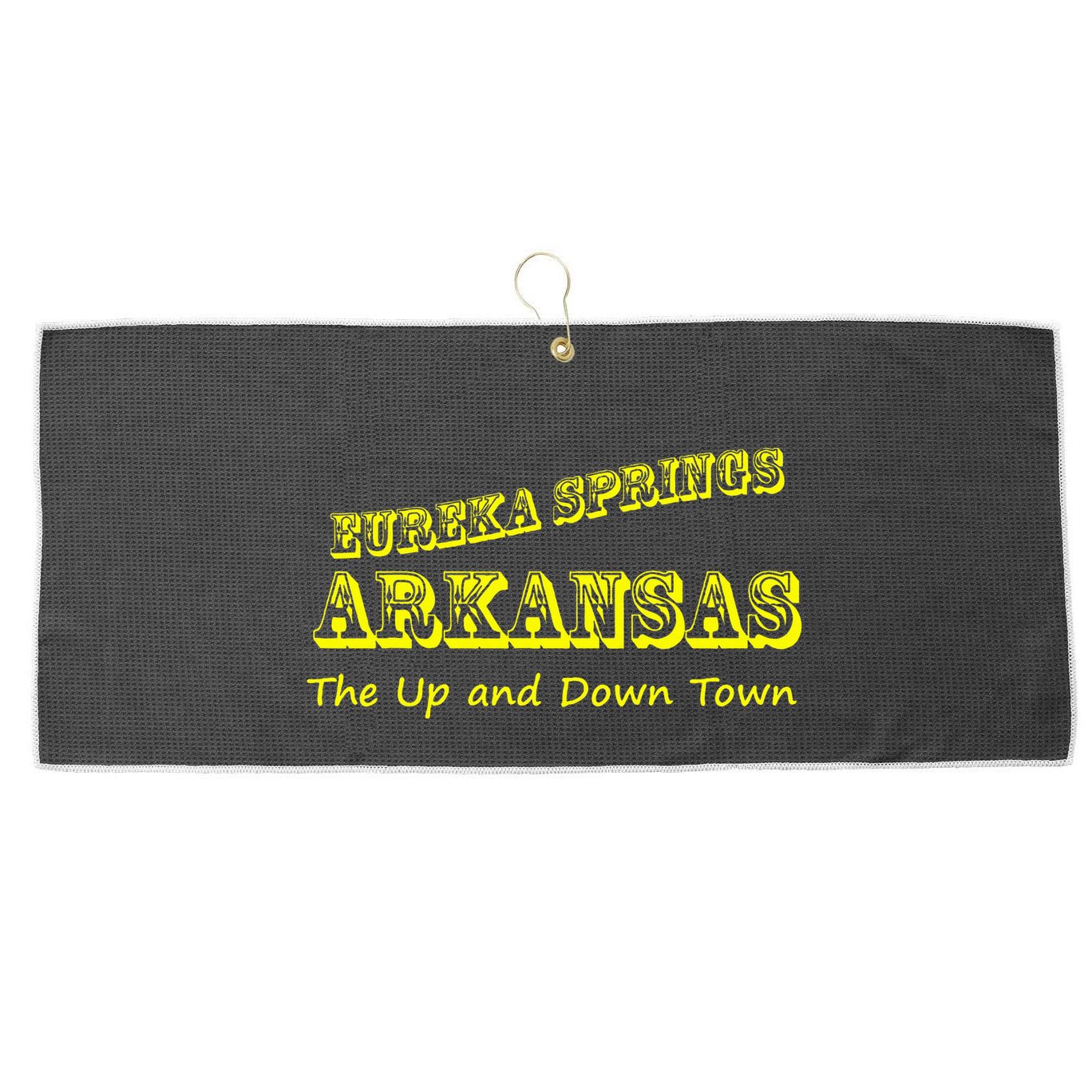 Eureka Springs Arkansas Up And Down Town Souvenir Large Microfiber Waffle Golf Towel
