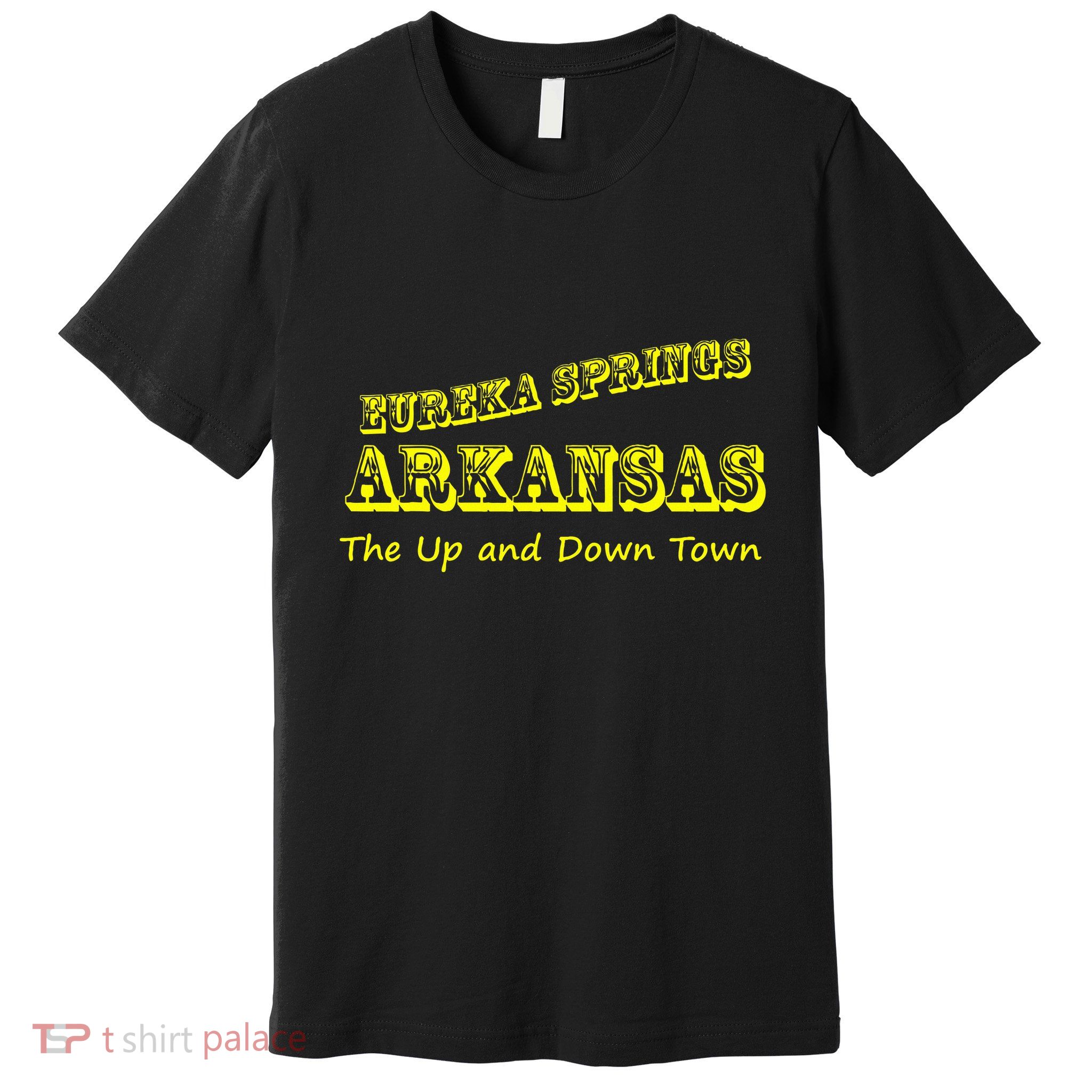 Eureka Springs Arkansas Up And Down Town Souvenir Premium T-Shirt