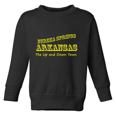Eureka Springs Arkansas Up And Down Town Souvenir Toddler Sweatshirt