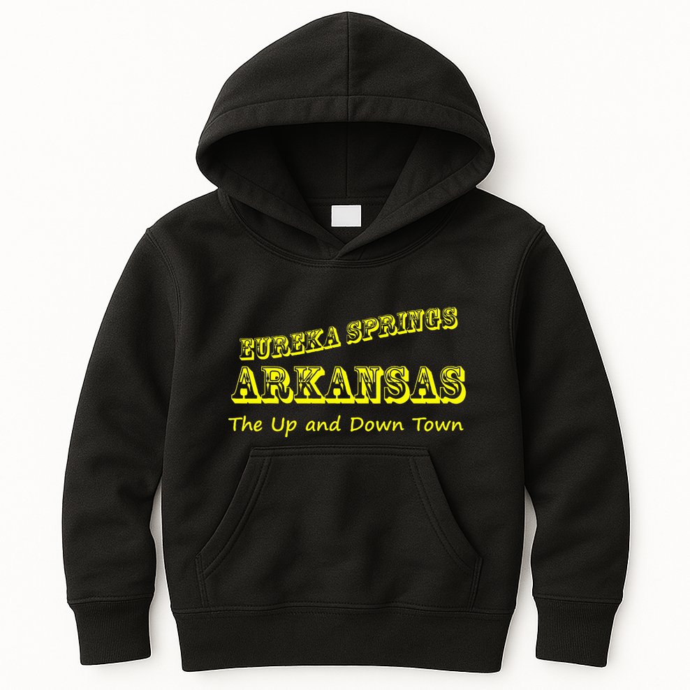 Eureka Springs Arkansas Up And Down Town Souvenir Kids Hoodie