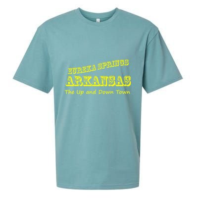 Eureka Springs Arkansas Up And Down Town Souvenir Sueded Cloud Jersey T-Shirt