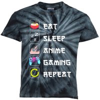 Eat Sleep Anime Gaming Repeat Japan Kawaii Manga Anime Gifts Kids Tie-Dye T-Shirt