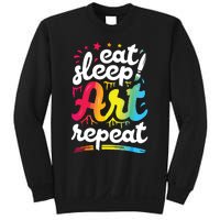 Eat Sleep Art Repeat Funny Artist Creative Gift Boy Sweatshirt