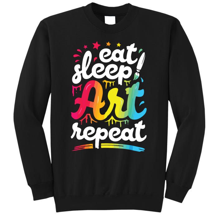 Eat Sleep Art Repeat Funny Artist Creative Gift Boy Sweatshirt