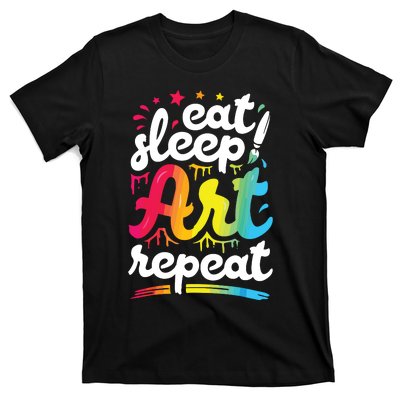 Eat Sleep Art Repeat Funny Artist Creative Gift Boy T-Shirt