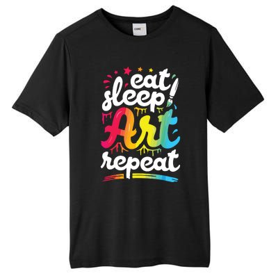 Eat Sleep Art Repeat Funny Artist Creative Gift Boy Tall Fusion ChromaSoft Performance T-Shirt