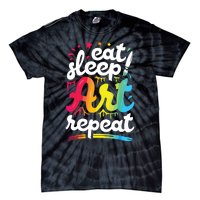 Eat Sleep Art Repeat Funny Artist Creative Gift Boy Tie-Dye T-Shirt