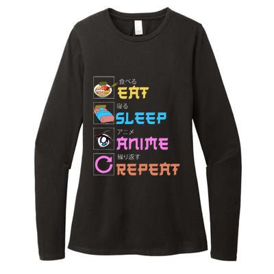 Eat Sleep Anime Repeat Anime Manga Womens CVC Long Sleeve Shirt