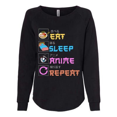 Eat Sleep Anime Repeat Anime Manga Womens California Wash Sweatshirt