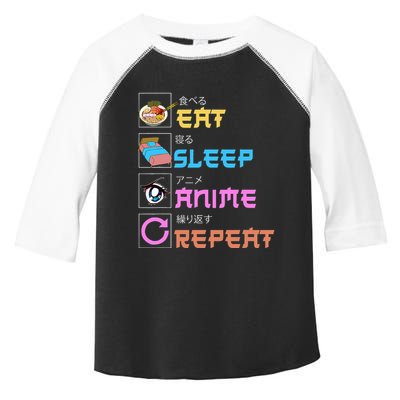 Eat Sleep Anime Repeat Anime Manga Toddler Fine Jersey T-Shirt