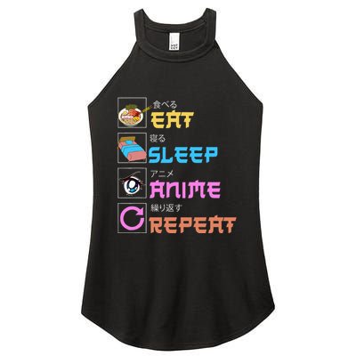 Eat Sleep Anime Repeat Anime Manga Women's Perfect Tri Rocker Tank
