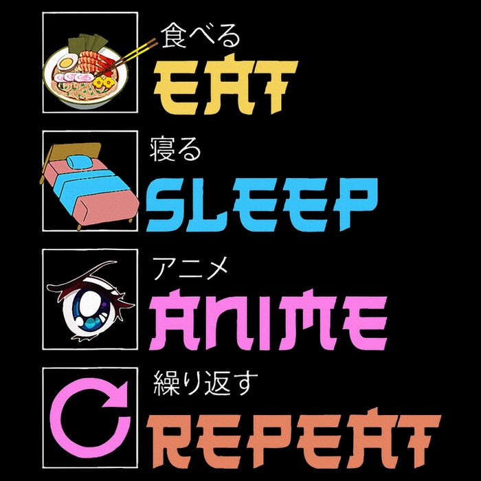 Eat Sleep Anime Repeat Anime Manga Kids Hoodie