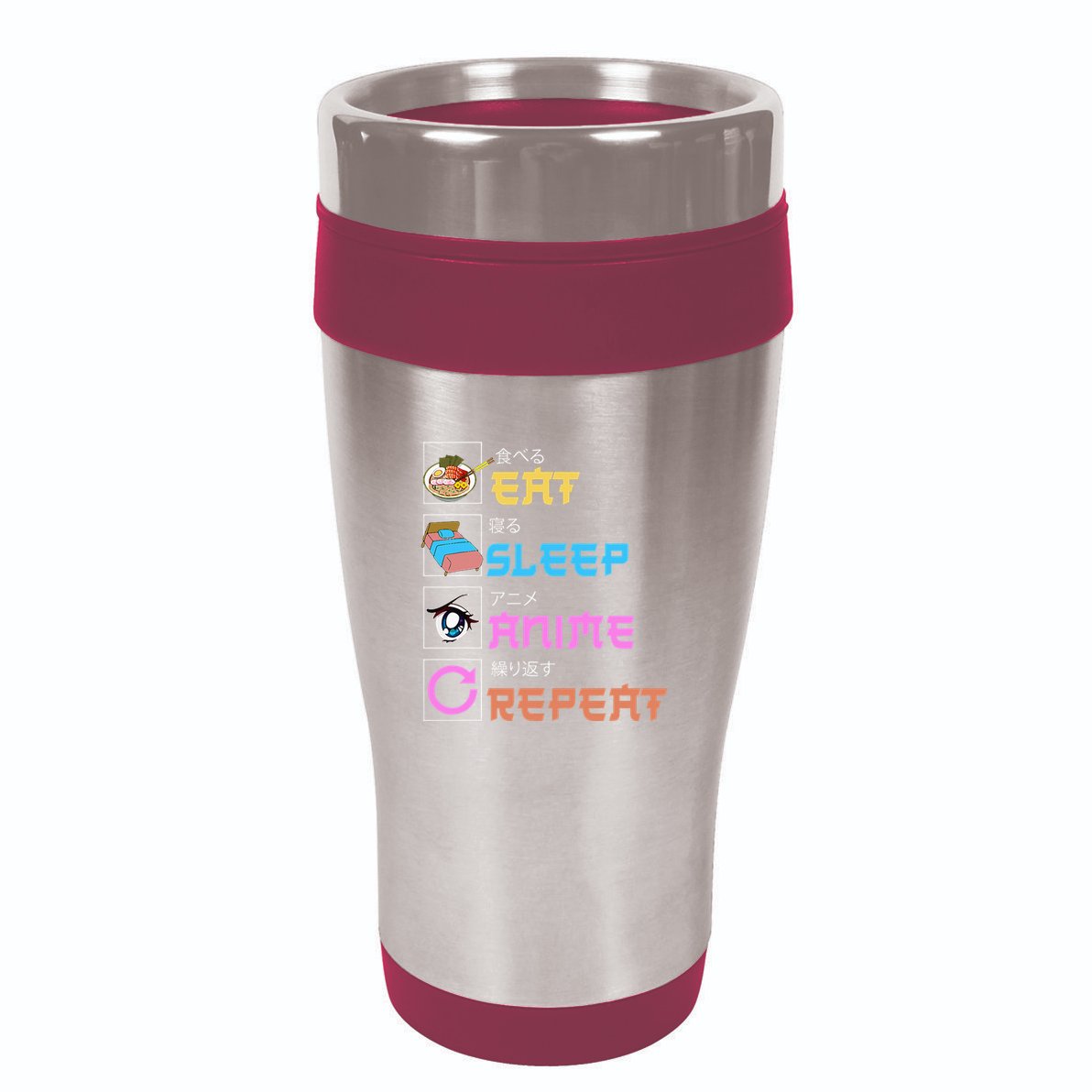 Eat Sleep Anime Repeat Anime Manga 16oz Travel Tumbler