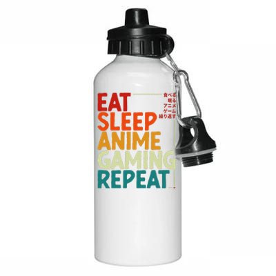 Eat Sleep Anime Gaming Repeat Otaku Gamer Japanese Anime  Aluminum Water Bottle 