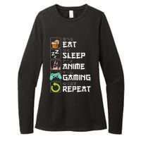 Eat Sleep Anime Gaming Repeat Kawaii Otaku Anime Manga Womens CVC Long Sleeve Shirt