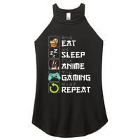 Eat Sleep Anime Gaming Repeat Kawaii Otaku Anime Manga Women's Perfect Tri Rocker Tank