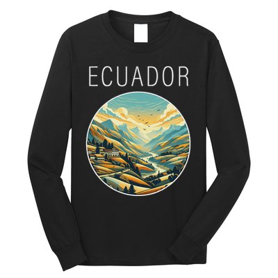 Ecuador Scenery Art Deco Long Sleeve Shirt