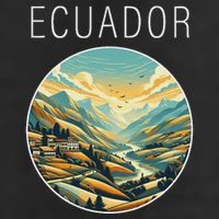 Ecuador Scenery Art Deco Adult Drive Performance Visor