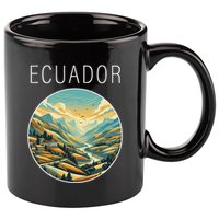 Ecuador Scenery Art Deco 11oz C Handle Ceramic Mug