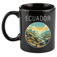 Ecuador Scenery Art Deco 11oz C Handle Ceramic Mug