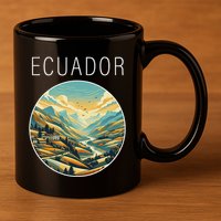 Ecuador Scenery Art Deco 11oz C Handle Ceramic Mug