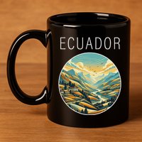 Ecuador Scenery Art Deco 11oz C Handle Ceramic Mug
