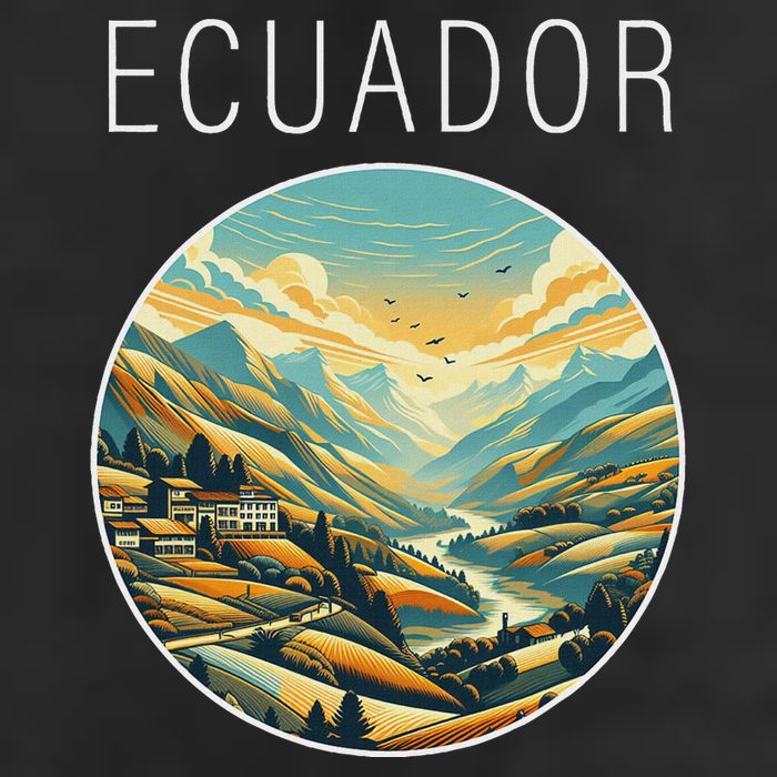 Ecuador Scenery Art Deco 11oz C Handle Ceramic Mug