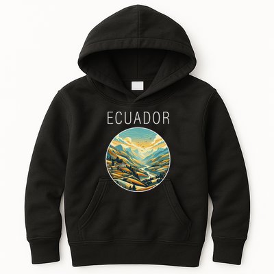 Ecuador Scenery Art Deco Kids Hoodie