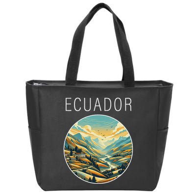Ecuador Scenery Art Deco Zip Tote Bag