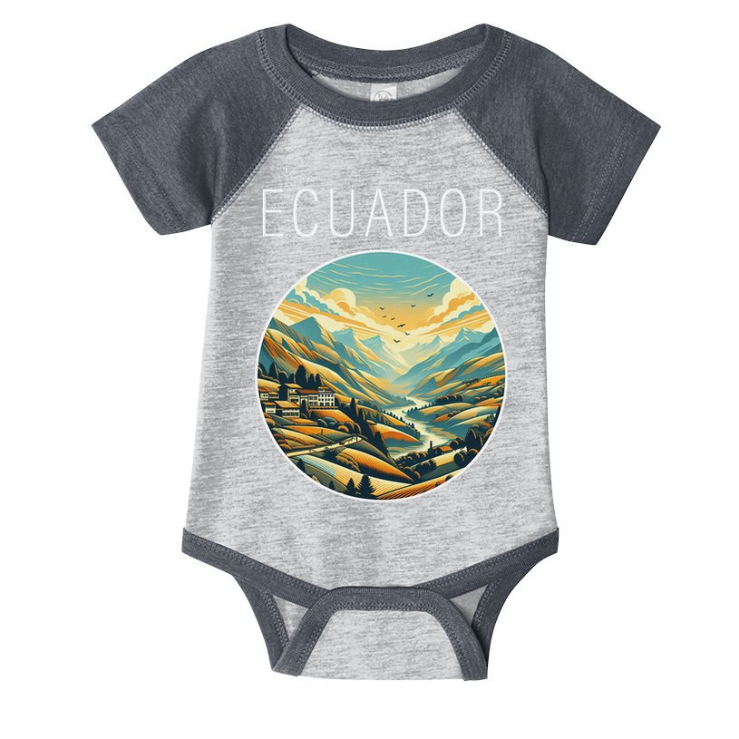 Ecuador Scenery Art Deco Infant Baby Jersey Bodysuit